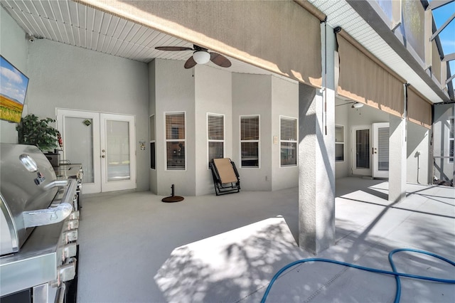 3211 Countryside View Dr, Saint Cloud, FL 34772 - view of patio / terrace with a ceiling fan and french doors