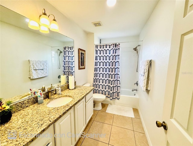 467 Martigues Dr, Kissimmee, FL 34759 - full bath featuring toilet, tile patterned floors, vanity, and shower / tub combo