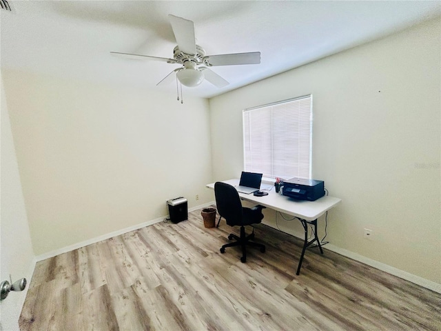 10237 SW 63rd Ave, Ocala, FL 34476 - office space with wood finished floors and ceiling fan