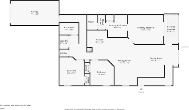 7521 Pellham Way, Kissimmee, FL 34747 - property floor plan