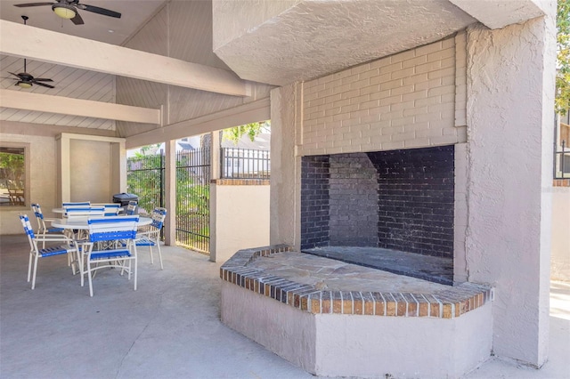 5151 Puritan Cir Unit 1022, Tampa, FL 33617 - view of patio / terrace featuring a ceiling fan