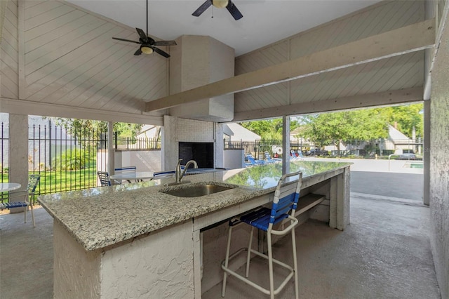 5151 Puritan Cir Unit 1022, Tampa, FL 33617 - view of patio / terrace with a ceiling fan