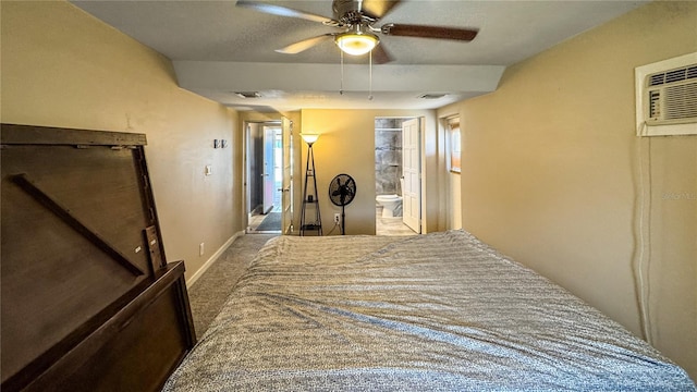 4218 Drexel Ave, Orlando, FL 32808 - bedroom with carpet flooring, connected bathroom, and a ceiling fan