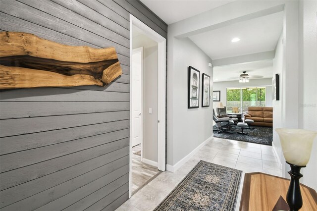 1272 Bonita Canyon Dr, Kissimmee, FL 34759 - hallway featuring light tile patterned floors, baseboards, and recessed lighting