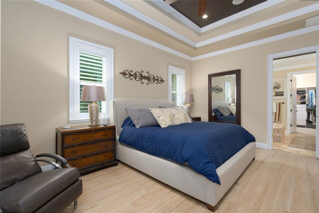 7 Spanish Moss Ct, Palm Coast, FL 32137 - bedroom featuring ornamental molding and light wood-style floors