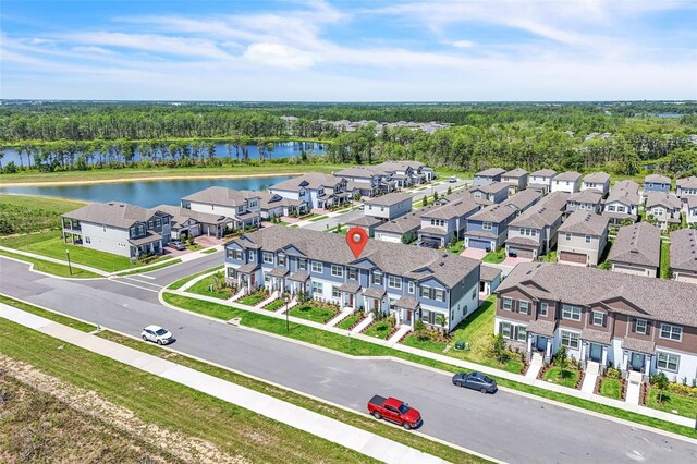 12190 Plumpton Dr, Winter Garden, FL 34787 - aerial perspective of suburban area with a large body of water