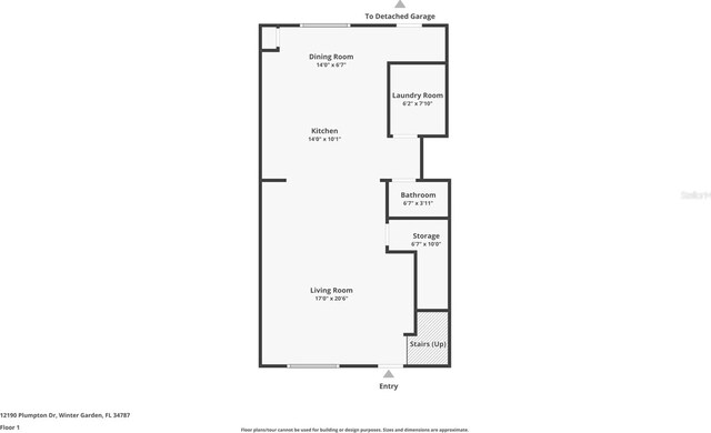 12190 Plumpton Dr, Winter Garden, FL 34787 - floor plan / room layout