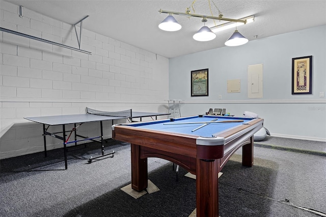 321 Rosso Dr, Davenport, FL 33837 - recreation room with carpet floors, electric panel, and pool table