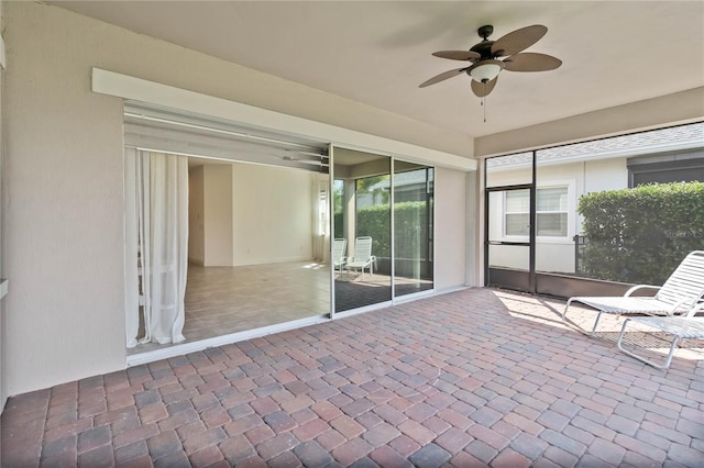 5009 E Fountainwood Dr, Saint Cloud, FL 34772 - unfurnished sunroom with ceiling fan