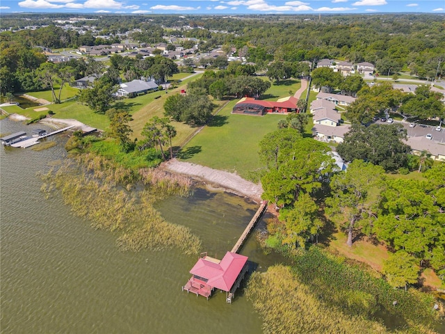 955 Mansfield Rd, Tavares, FL 32778 - aerial view of property and surrounding area featuring a large body of water and nearby suburban area