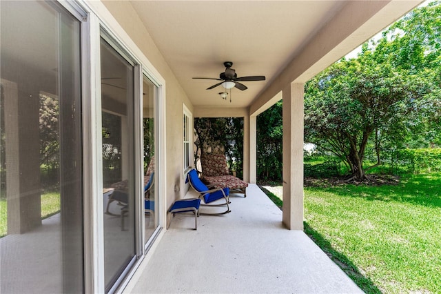6957 Northwich Dr, Windermere, FL 34786 - view of patio / terrace featuring a ceiling fan
