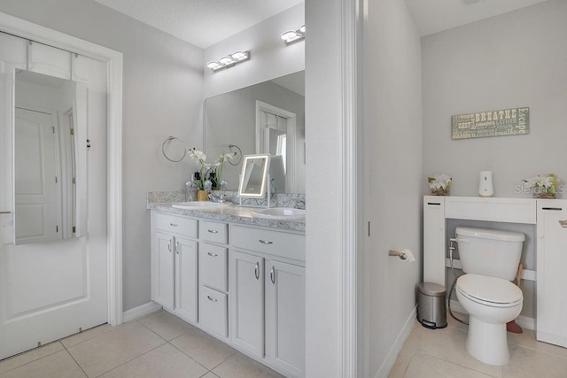 3400 Mt Vernon Way, Kissimmee, FL 34741 - bathroom with tile patterned floors, double vanity, baseboards, and toilet