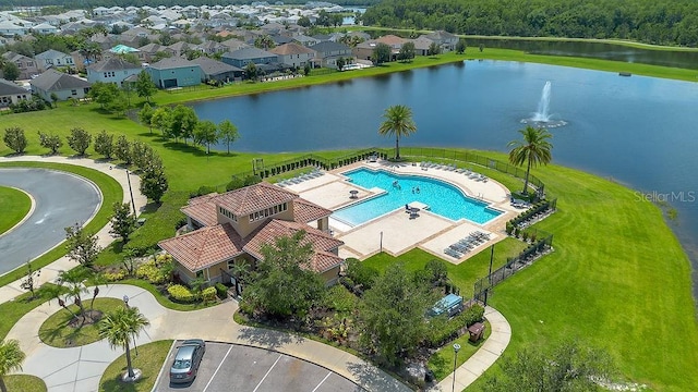 3400 Mt Vernon Way, Kissimmee, FL 34741 - drone / aerial view of a pool and a large body of water