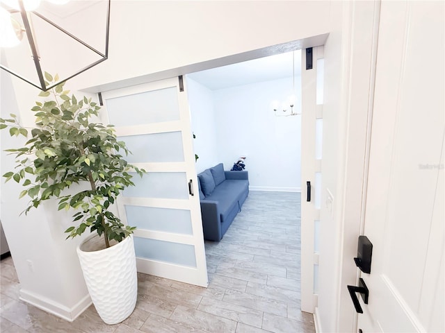 1508BUNKERDRIVE Bunker, Davenport, FL 33896 - corridor with a chandelier and baseboards