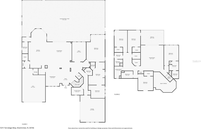 1211 Terralago Way, Kissimmee, FL 34746 - floor plan / room layout