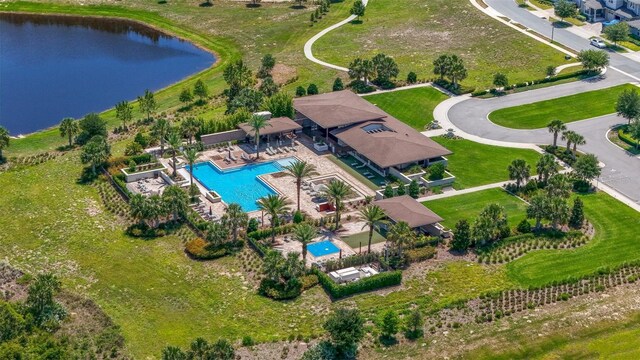 8042 Glenlloyd Ave, Winter Garden, FL 34787 - drone / aerial view of a pool and a large body of water