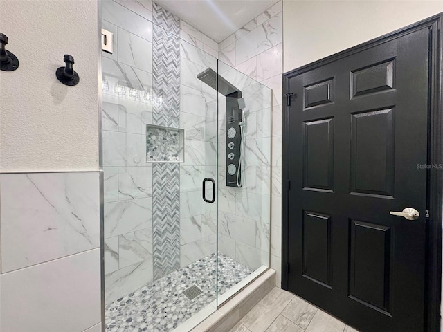 1025 Belvoir Dr, Kissimmee, FL 34744 - full bathroom with a shower stall and a textured wall