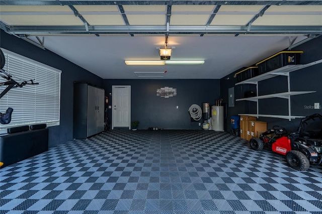 12041 Kajetan Ln, Orlando, FL 32827 - garage with a garage door opener, water heater, and electric panel