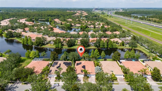 12041 Kajetan Ln, Orlando, FL 32827 - aerial perspective of suburban area with a large body of water