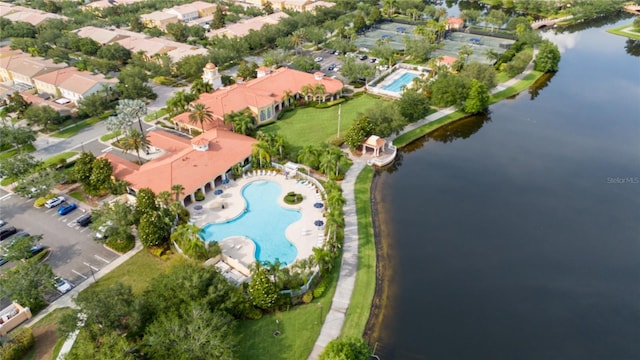12041 Kajetan Ln, Orlando, FL 32827 - aerial overview of property's location featuring a pool and a large body of water