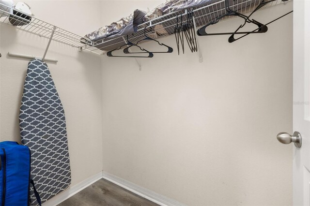 9055 Treasure Trove Ln Unit 409, Kissimmee, FL 34747 - spacious closet featuring dark wood finished floors