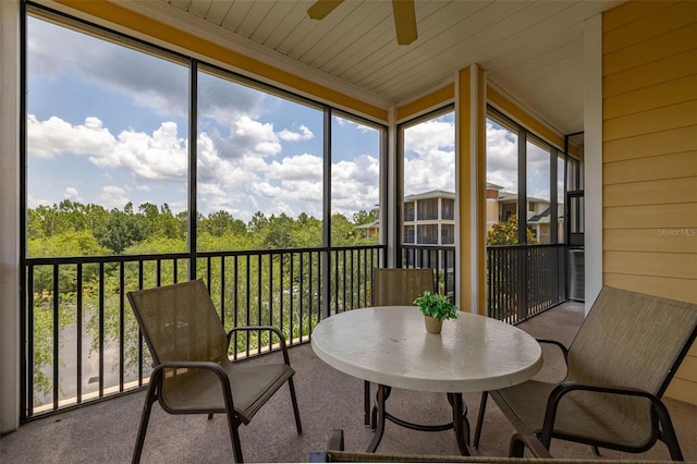 9055 Treasure Trove Ln Unit 409, Kissimmee, FL 34747 - sunroom / solarium featuring ceiling fan