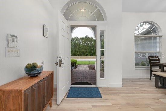 252 Barbera Dr, Davenport, FL 33897 - foyer entrance featuring light wood finished floors and baseboards