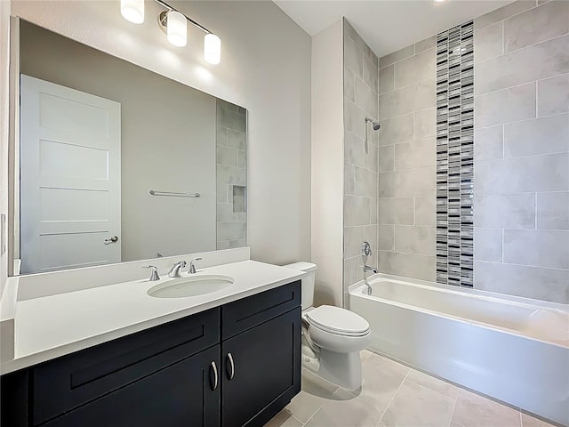 15121 Pendio Dr, Montverde, FL 34756 - bathroom featuring vanity, toilet, and shower / washtub combination