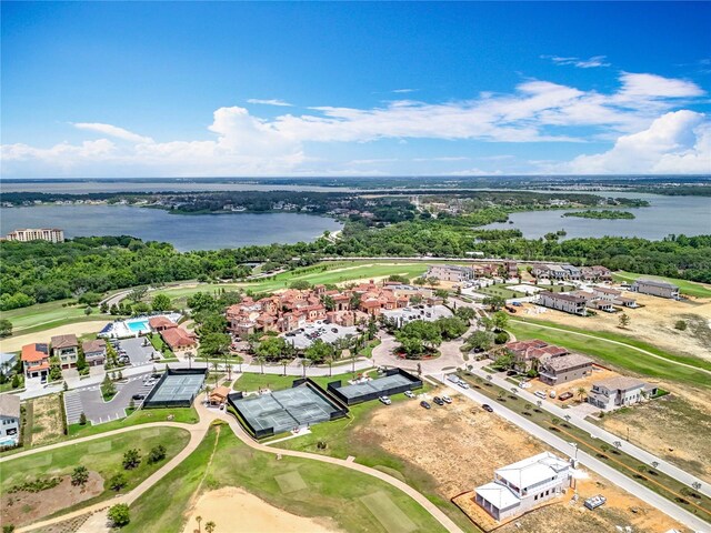 15121 Pendio Dr, Montverde, FL 34756 - drone / aerial view of a nearby body of water and a golf course