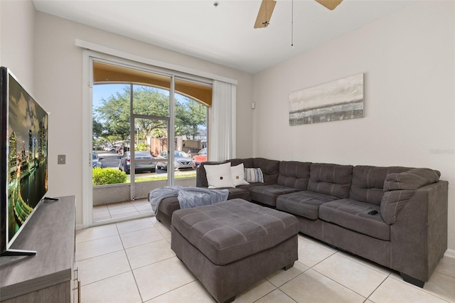 6214 Stevenson Dr Unit 106, Orlando, FL 32835 - living area featuring ceiling fan and light tile patterned floors