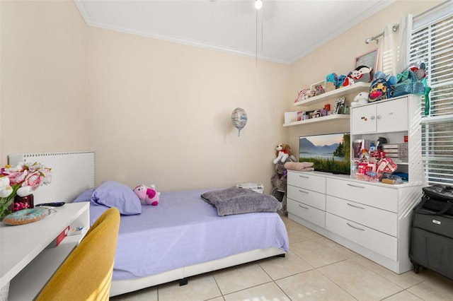 6214 Stevenson Dr Unit 106, Orlando, FL 32835 - bedroom featuring crown molding and light tile patterned flooring