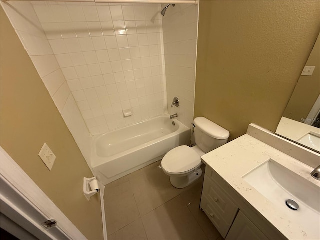 709 Orchid Dr, Davenport, FL 33897 - full bathroom with toilet, shower / washtub combination, tile patterned floors, and vanity