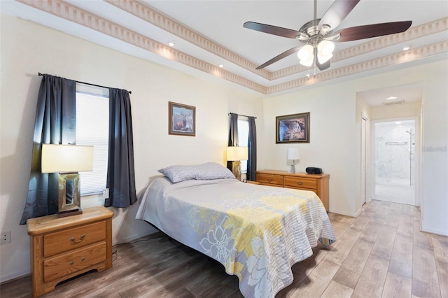 7222 Stanford Dr, Lakeland, FL 33809 - bedroom featuring light wood-type flooring, recessed lighting, baseboards, and ceiling fan