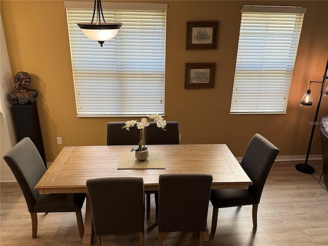 2495 Palm Tree Dr, Kissimmee, FL 34759 - dining space featuring light wood-style floors, baseboards, and healthy amount of natural light