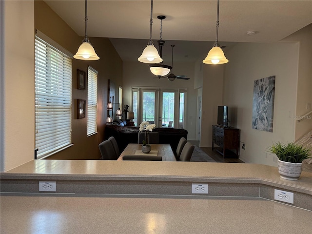 2495 Palm Tree Dr, Kissimmee, FL 34759 - kitchen with pendant lighting and open floor plan