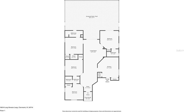 16614 Lazy Breeze Loop, Clermont, FL 34714 - home floor plan