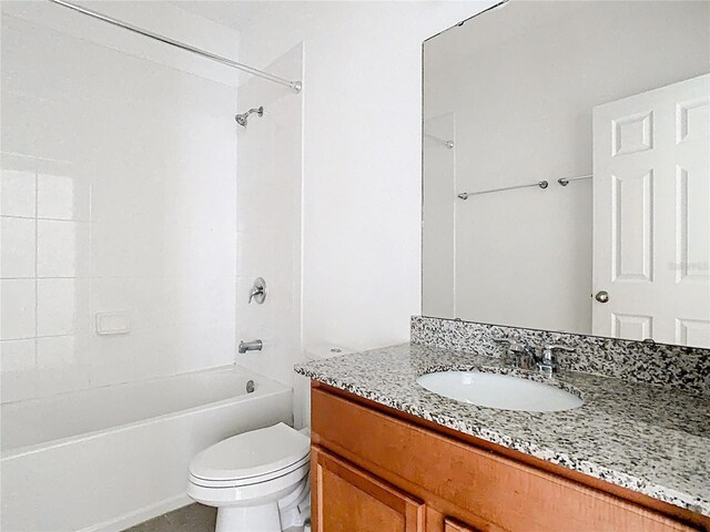 11037 Bagley Aly, Windermere, FL 34786 - bathroom with vanity, toilet, shower / bath combination, and tile patterned flooring