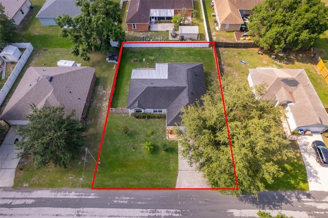 812 Adour Dr, Kissimmee, FL 34759 - aerial view of residential area featuring property boundaries highlighted