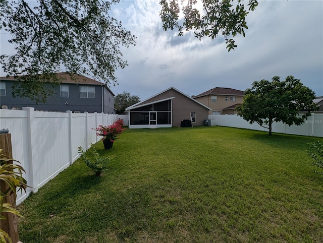 5921 Lake Champlain Dr, Orlando, FL 32829 - view of yard with a sunroom