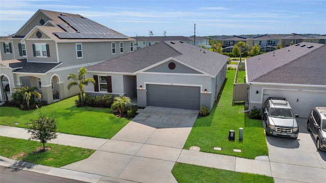 685 Overpool Ave, Davenport, FL 33896 - view of front of property featuring driveway, a garage, roof with shingles, and a residential view