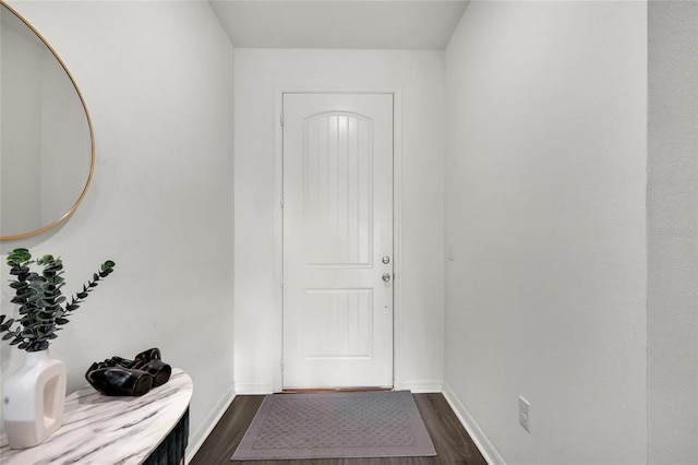 685 Overpool Ave, Davenport, FL 33896 - entryway featuring dark wood finished floors and baseboards