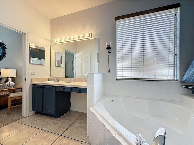 1426 Park Park, Haines City, FL 33844 - full bathroom with a bath, vanity, and tile patterned flooring