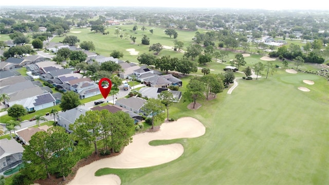 1428 Park Pl, Haines City, FL 33844 - aerial view of property's location featuring a local golf course and nearby suburban area