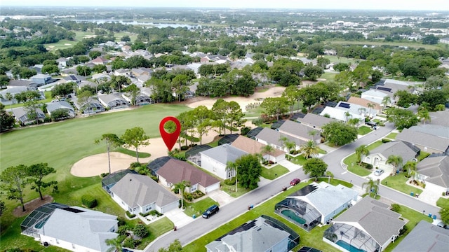 1428 Park Pl, Haines City, FL 33844 - aerial view of property and surrounding area with nearby suburban area
