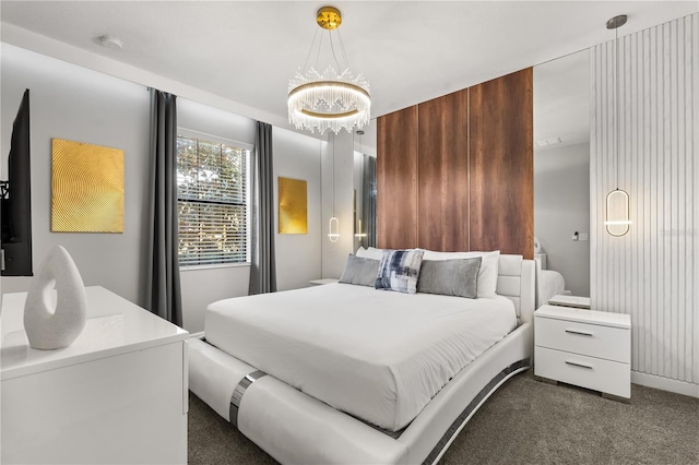 1456 Belle Terre Rd, Davenport, FL 33896 - bedroom featuring a chandelier and dark colored carpet