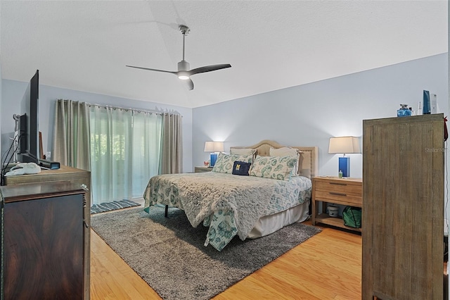 1523 Stafford Ave, Merritt Island, FL 32952 - bedroom with light wood-style floors and ceiling fan