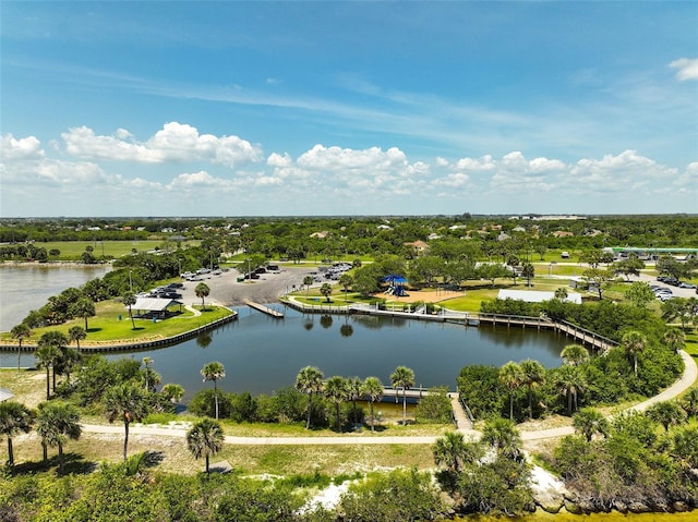 1523 Stafford Ave, Merritt Island, FL 32952 - aerial view of a nearby body of water and a tree filled landscape