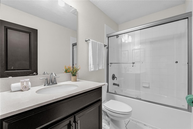1560 Maidstone Ct, Davenport, FL 33896 - bathroom with vanity, toilet, shower / bath combination with glass door, and marble finish flooring