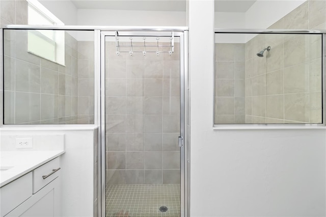 11330 Burgundy Dr, Venice, FL 34293 - full bath featuring vanity and a stall shower