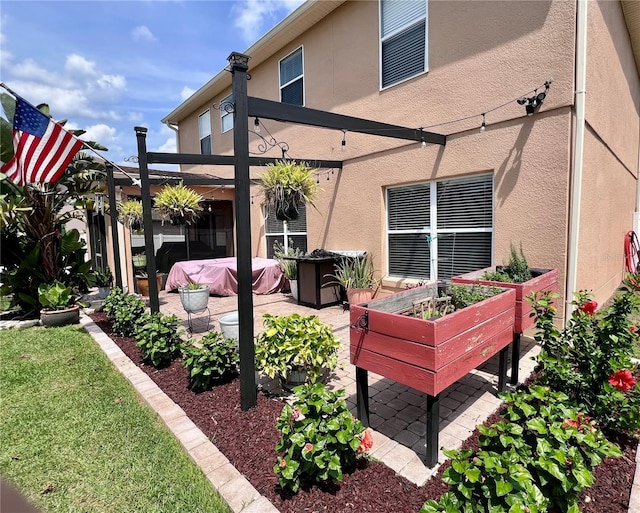 4447 Maple Chase Trl, Kissimmee, FL 34758 - view of patio featuring a vegetable garden